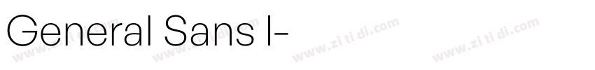 General Sans I字体转换